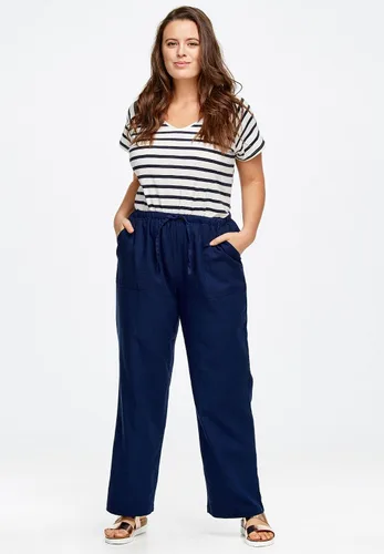Vista 4 de Ellos - Pantalones con cordón para mujer, mezcla de lino