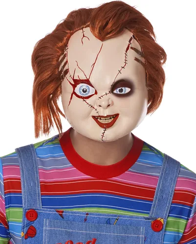 Vista 3 de Spirit Halloween Disfraz de Chucky Deluxe para adultos