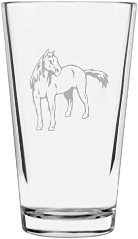 Vista 13 de Shetland Pony (cuerpo) - Vaso de pinta grabado con temática de caballo alternativo de 16 onzas