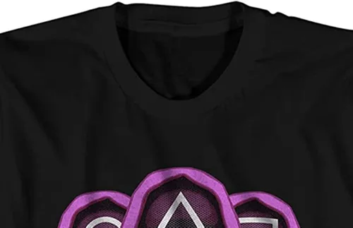 Vista 7 de Squid Game Camiseta de panal para hombre, diseño de círculo, triángulo, cuadrada, para hombre