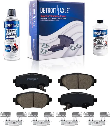 Vista 56 de Detroit Axle - Pastillas de Freno Delantero Izquierdo Reemplazo de Pinza de Disco para Dodge Ram 1500 Dakota Mitsubishi Raider - Juego de 3 piezas