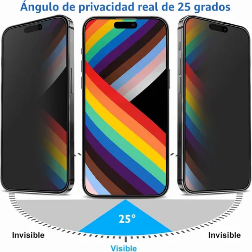Vista 2 de Mothca Protector de pantalla de privacidad mate para iPhone 14 Pro de 6.1 pulgadas 2022 con adhesivo de alineación, antiespía antirreflejos