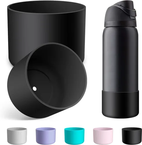 Vista 15 de 2 botas de silicona para botella de agua Owala de 24 onzas, 32 onzas, 40 onzas, funda protectora antideslizante para botellas de agua de acero