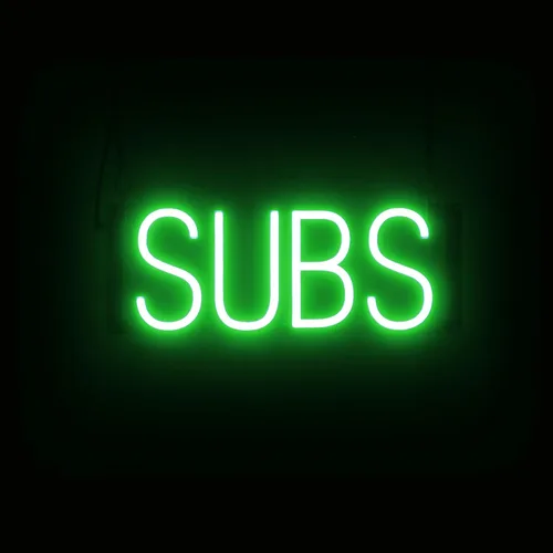 Vista 14 de SpellBrite DELI Sign Letrero relacionado con delicatessen con aspecto neón, fuente de luz LED azul 13.4 x 6.3 pulgadas
