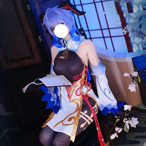 Vista 7 de Ganyu - Disfraz de cosplay de Ganyu, conjunto completo para mujer, Halloween