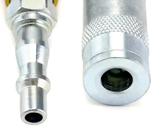 Vista 4 de 1/4 "manguera de línea aérea - Conectores de compresor de aire de 3 vías Divisor de conector en Y Acoplador de liberación rápida Rosca macho/hembra