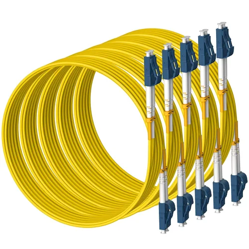 Vista 8 de Cable de conexión de fibra óptica dúplex monomodo 9/125µm 0.079 in de diámetro, compatible con OS1/OS2, 16.4 ft (7 pulgadas) Fiber Optic Cable, SM