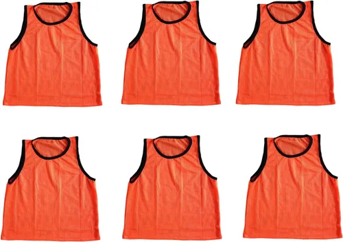 Vista 57 de BlueDot Trading Adult & Youth Scrimmage Training Vests for Soccer, Basketball & More – Available in 1, 6, 12, 24 Packs Naranja