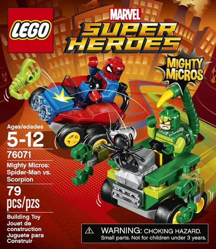 Vista 2 de Juego para armar LEGO Super Heroes Mighty micros: Hombre Araña vs. Scorpion 76071