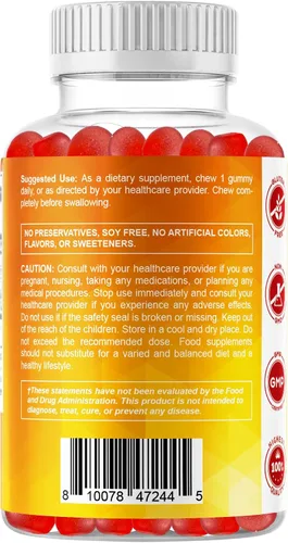 Vista 8 de Vitamatic Gomitas de Vitamina D3 sin Azúcar - 120 Gomitas a Base de Pectina - Gran Sabor - Huesos Saludables, Estado de Ánimo y Función del Sistema