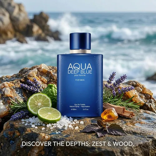 Vista 8 de Hybrid & Company 4 piezas Aqua Di Rinascita Lecno Sea Passion Aqua Deep Blue Aqua Prive Eau De Toilette vaporizador Natural Spray para hombre
