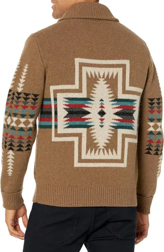 Vista 2 de Pendleton Men's Harding Zip Lambswool Cardigan