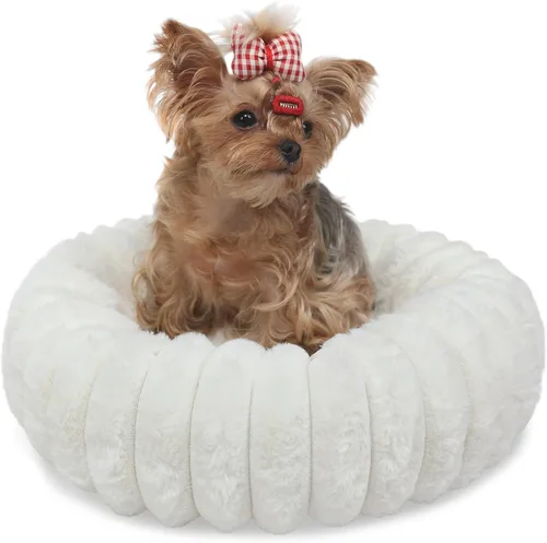 Vista 15 de Mini Dog Bed for Very Small Dogs & Cats Washable, Fluffy Round Extra Small Kitten Beds for Indoor Kittens, Ultra-Soft Tiny Puppy Cat Donut Bed for