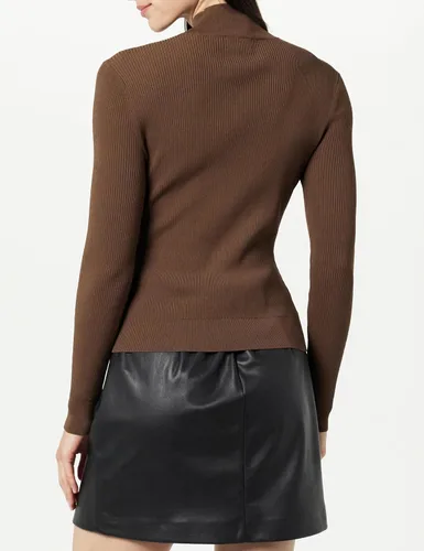 Vista 2 de The Drop Suéter con cuello alto falso Cecilia para mujer