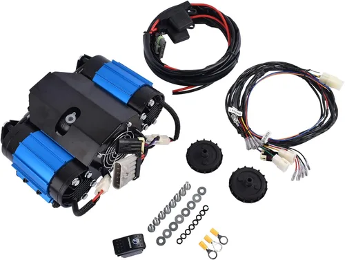 Vista 3 de Compresor de aire de alto rendimiento de 12 V de doble tanque de salida alta, reemplazo universal para compresor de aire de doble tanque CKMTA12 a