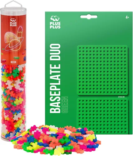 Vista 12 de Plus Plus Juego de 240 piezas básicas de mezcla de tubos y placa base, mini bloques de construcción entrelazados, juguetes de tallo para niños