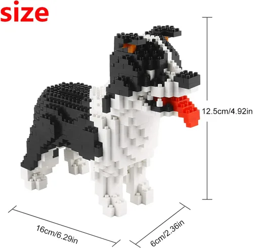 Vista 3 de Larcele Juego de Bloques de Construcción de Perro Micro, Kit de Ladrillos de Juguete de Construcción Mini para Mascotas, 950 Piezas KLJM-02