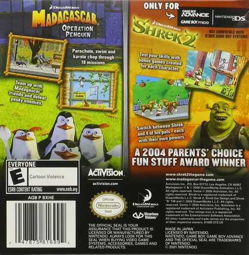 Vista 2 de 2 in 1 Madagascar Operation Penguin Shrek 2