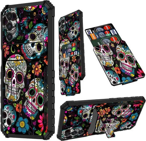 Vista 37 de Funda para Samsung A13 5G, Galaxy A13 5G con tarjetero desmontable atril resistente a prueba de golpes funda protectora para Samsung Galaxy A13 Gato