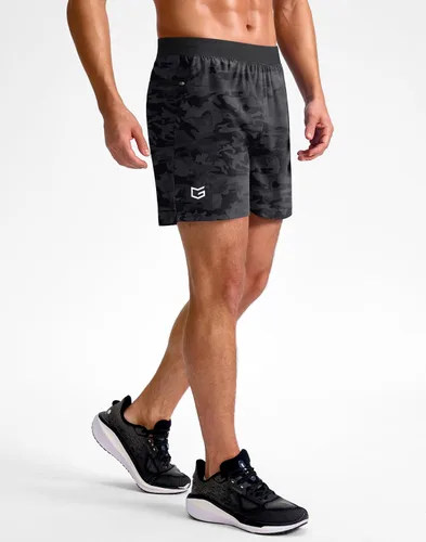 Vista 3 de G Gradual Pantalones cortos deportivos para correr para hombre de 7/5/9 pulgadas, bolsillo con cremallera, ligeros, para entrenamiento, gimnasio