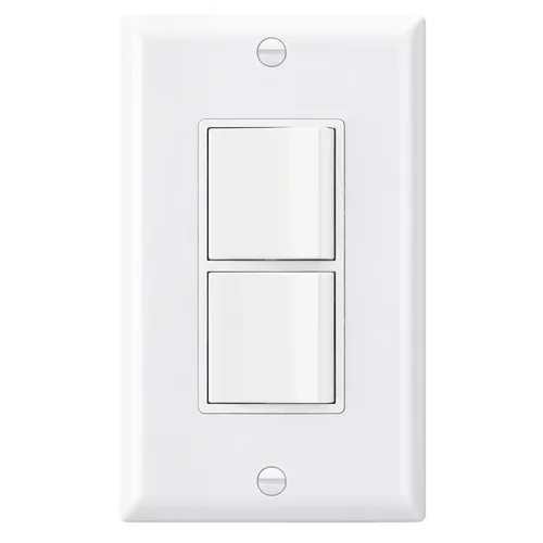 Vista 13 de Baomain Interruptor basculante dúplex de 15 Amp, 120 voltios, Interruptor combinado de CA monofólico