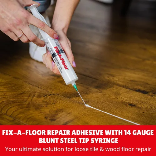 Vista 3 de Adhesivo para reparación de azulejos Fix-A-Floor – Adhesivo de fuerza extra para azulejos, mármol, piedra, madera – Fácil reparación DIY