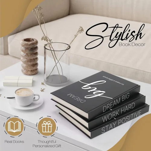 Vista 4 de Libros Decorativos para Decoración del Hogar - Falsos para decoración Mesa de Café Decoración de Estantería de Libros Entrada Mesa de Consola