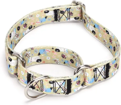 Vista 9 de Collar de perro de nailon resistente, collar ajustable de martingala para perros para caminar y entrenamiento para perros machos y hembras perros