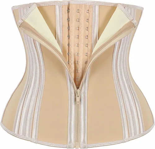 Vista 7 de LUXURY-VITA Entrenador de cintura corto de torso para mujer con grasa del vientre inferior, faja de entrenamiento colombianas