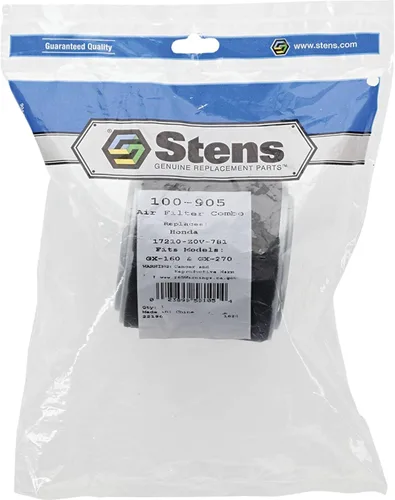 Vista 5 de Stens Combo de filtro de aire 100-905 compatible con/reemplazo para motores Honda GX160UT2 y GX200UT2 17210-Z0V-781 3 3/8 pulgadas de altura, 1 3/8