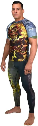 Vista 6 de SHOGUN Camiseta de compresión de lucha contra erupción BJJ MMA Premium Jiu Jitsu Fighting Grappling