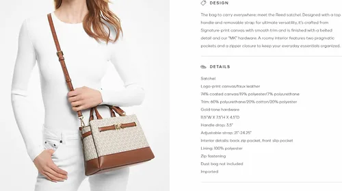 Vista 4 de Bolso pequeño con logotipo con cinturón Reed, Vainilla