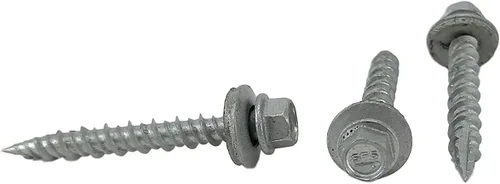 Vista 9 de Chenango Supply - N.9 x 1 pulgada cabeza de arandela hexagonal Tornillo de techo de metal autoinicial/autorroscante de metal a madera, techos