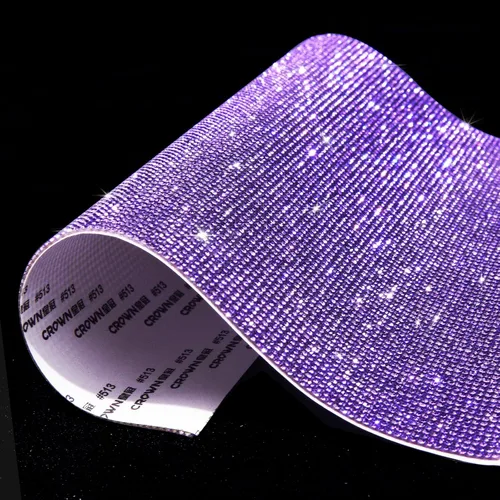 Vista 12 de Hojas de Rhinestone Brillante (Bling), Calcomanías de Rhinestone con Purpurina Autoadhesivas para Manualidades DIY, Hoja de Gemas para Decoración