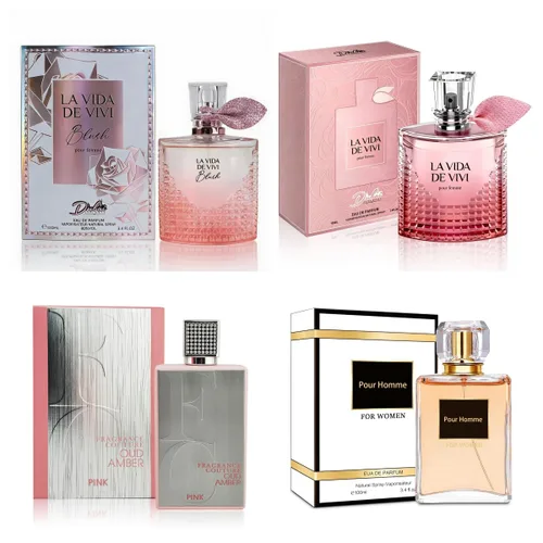 Vista 13 de A CENTER Juego de perfume de 4 piezas para mujer, set de regalo