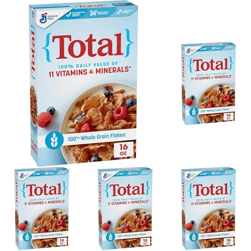 Vista 11 de Total Cereal de desayuno, 100% valor diario de 11 vitaminas y minerales, cereales integrales, 16 onzas
