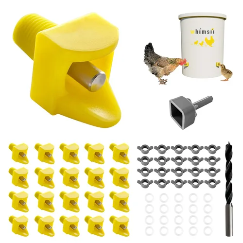 Vista 7 de Tetinas para regar pollo, montaje lateral horizontal, sistema automático de agua antifugas para aves de corral, adecuado para pollos, pato