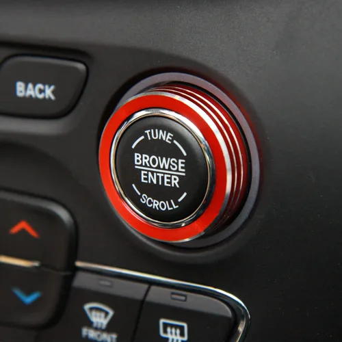 Vista 8 de CheroCar Pomos de radio CA - Cubierta de botón para Jeep Cherokee 2014-2020, para Jeep Grand Cherokee 2014-2020, para Dodge Durango 2014-2015