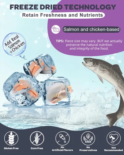 Vista 2 de NATURE TARGET Probióticos para perros, sabor a salmón, 120