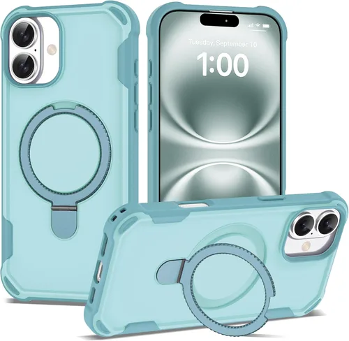 Vista 11 de Funda compatible con iPhone 12 y 12 Pro de 6.1 pulgadas con soporte de anillo magnético [protección militar contra caídas] [compatible con MagSafe]