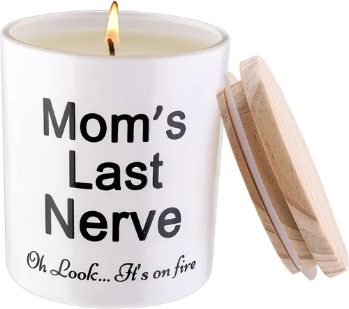 Vista 8 de BFJLIFE Regalos para mamá de hija o hijo, divertido regalo único para madre para Navidad, cumpleaños, mamás, Last Nerve Oh Look Its On Fire Novedosa