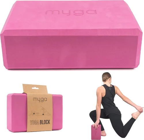 Vista 15 de MYGA Bloque de yoga, ladrillo ligero de espuma EVA para yoga, bloque antideslizante de alta densidad para posturas de yoga, pilates, equilibrio
