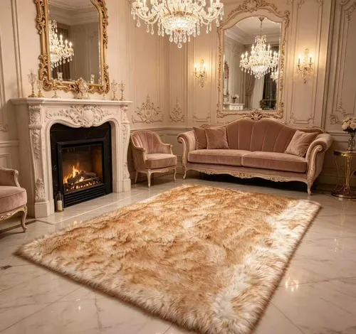 Vista 51 de Alfombra de piel sintética de 2 x 6 pies, color beige, lavable a máquina, súper suave, esponjosa, alfombra de piel de oveja mullida para dormitorio