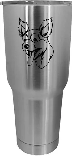 Vista 443 de Cairn Terrier - Vaso grabado con temática de perro, 30 onzas