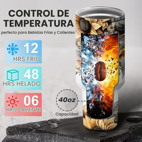 Vista 3 de Vaso de guitarra de girasol de 40 onzas con asa, regalos de taza de música country de vaquera