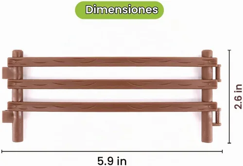 Vista 6 de Volnau Juego de 20 piezas de juguetes de valla de corral de granja, accesorios de panel, figuras de animales de granero para niños pequeños, juego