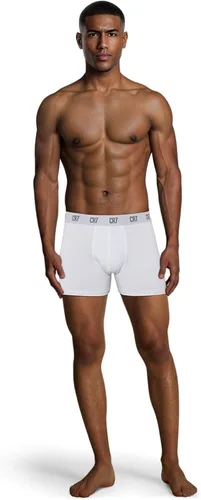 Vista 2 de CR7 Men's Cotton Blend Trunks Blanco