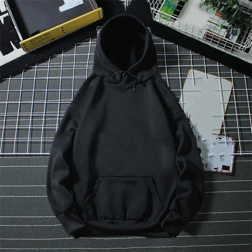 Vista 3 de ERTUPE Sudadera casual con capucha para mujer, manga larga, holgada, con cordón, unicolor, ligera, con bolsillos