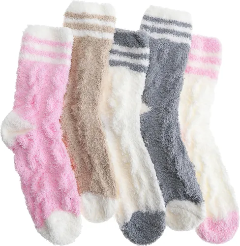 Vista 22 de EBMORE Calcetines mullidos para mujer, esponjosos, acogedores, cómodos, de felpa, cálidos, para invierno, para dormir, para el hogar, calcetines