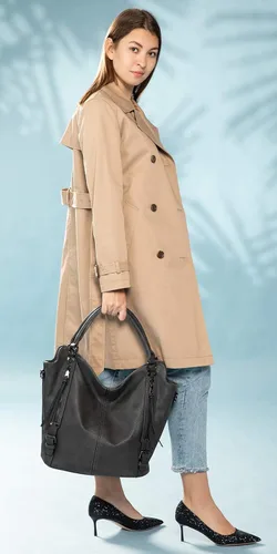 Vista 6 de Tote Bag for Women PU Leather Shoulder Bags Fashion Hobo Bags Large Purse and Handbags with Adjustable Shoulder Strap